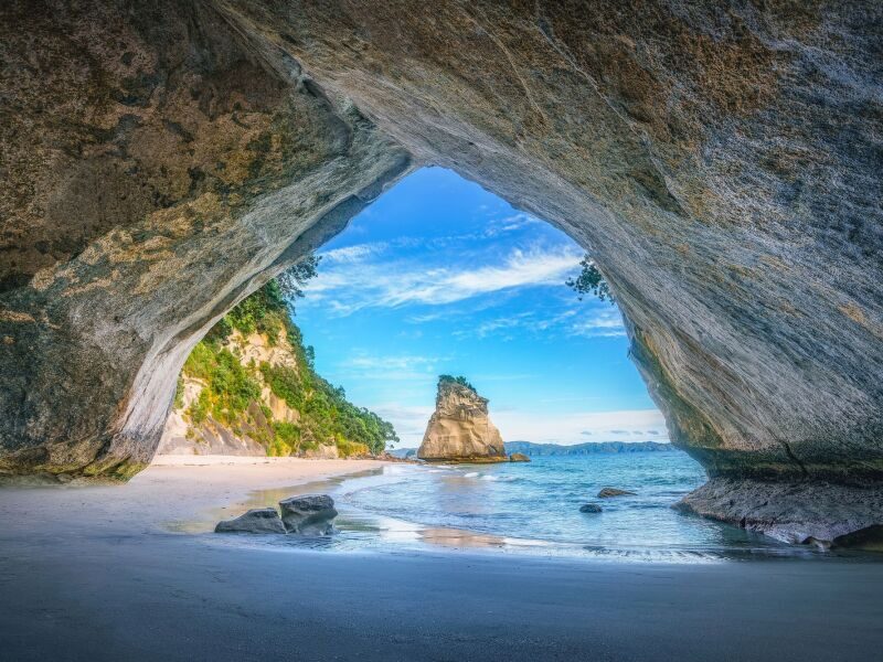 Cathedral Cove grot op het Coromandel schiereiland