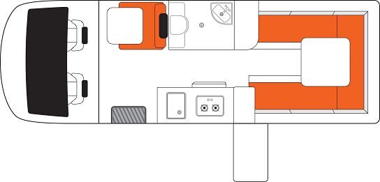 Apollo Euro Tourer floorplan dag Nieuw-Zeeland