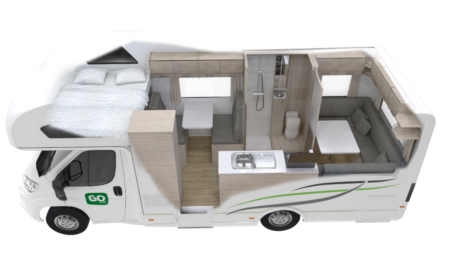Cutaway overdag van de Go Cheap Derwent