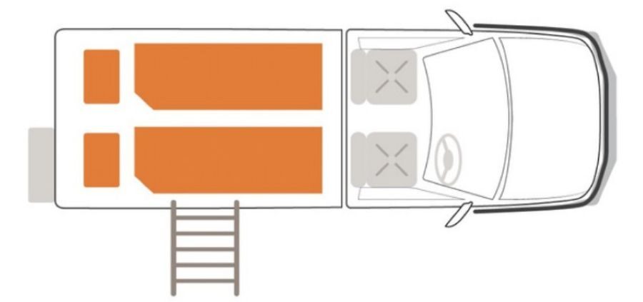 RedSands 2-persoons 4WD - plattegrond nacht