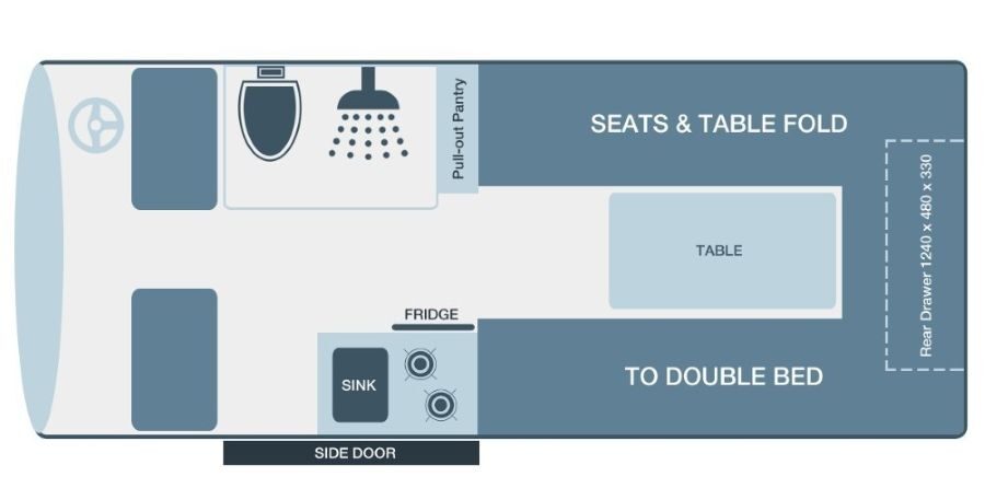 Layout van de Wendekreisen Koru 2 Freedom