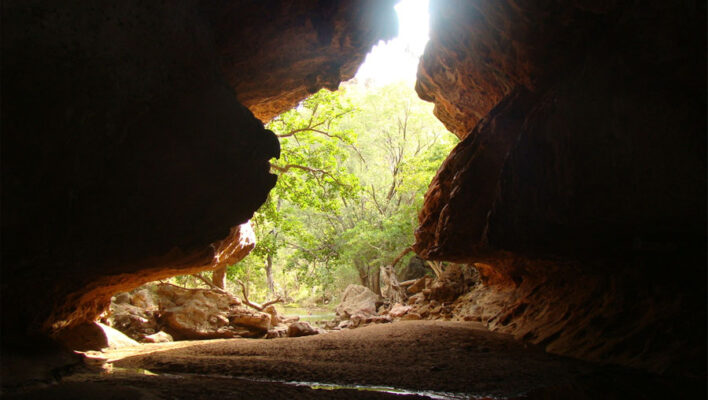 Uitzicht vanuit de Tunnel Creek bij de Gibb River Road