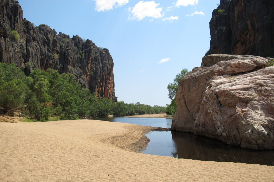 De Windjana Gorge bij de Gibb River Road in Kimberly