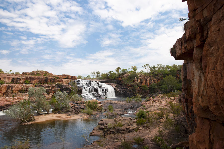 De waterval bij de Manning Gorge tijdens de Gibb River Road
