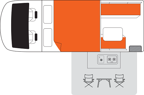 Apollo 4WD Adventure Camper floorplan
