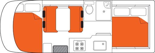 Apollo Euro Camper nacht layout